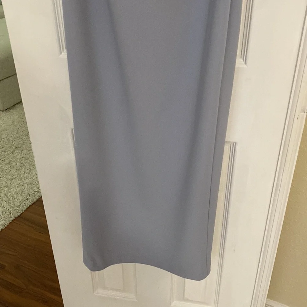 Xscape Long Blue Ruffle Dress - Picture 5 of 8